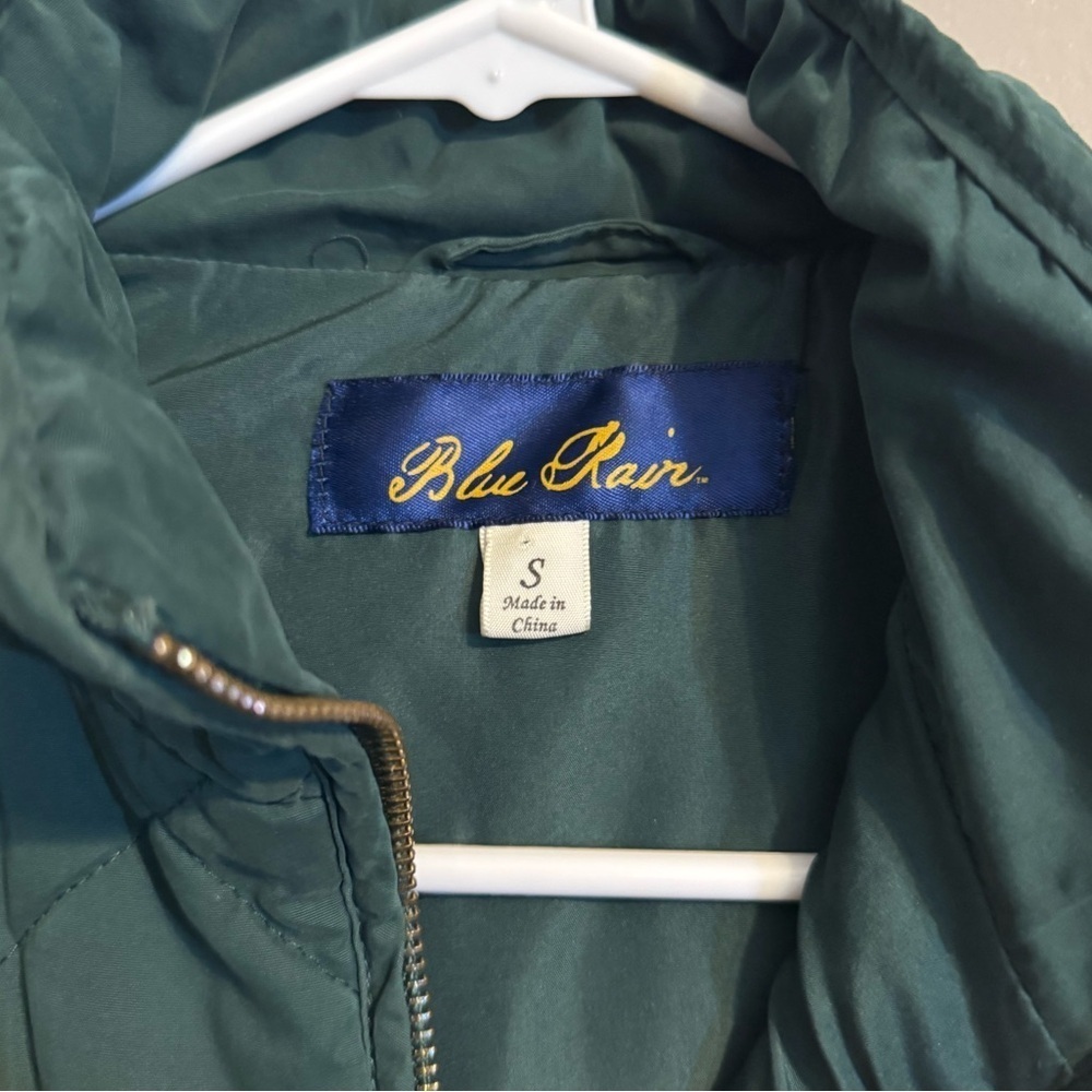 Blue Rain Dark Green Quilted Vest with Gold Zipper - Picture 4 of 7
